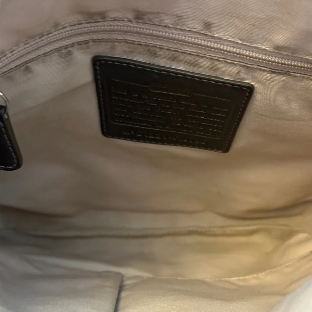 Coach Beige and Dark Brown Crossbody Bag - Picture 3 of 4